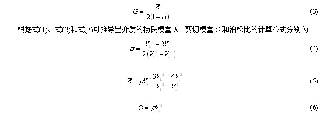 动弹性模量超声纵横波同步扫描法研究